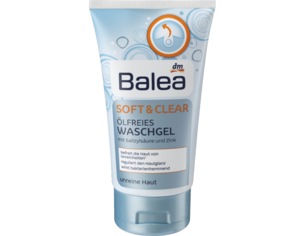 гель, що очищає, з саліцилової кисл. і цинком Balea Soft & Clear Ölfreies Waschgel гель, що очищає, з саліцилової кисл. та цинком Balea Soft & Clear Ölfreies Waschgel
