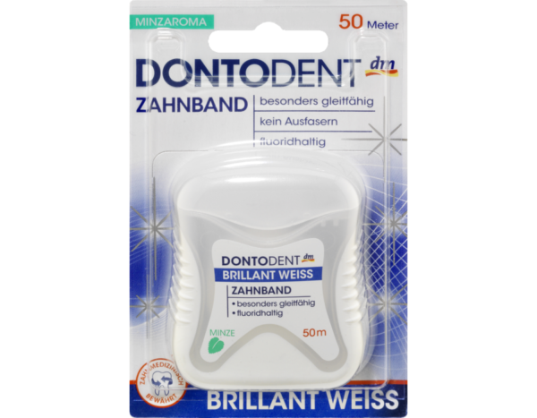 Зубна нитка відбілююча Dontodent Brillant Weiß ZahnbandЗубна нитка відбілююча Dontodent Brillant Weiß ZahnbandЗубна нитка відбілююча Dontodent Brillant Weiß ZahnbandЗубна нитка відбілююча Dontodent Brillant Weiß Zahnband
