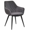 Стілець для вітальні з оксамиту BH153 (Темно сірий)Стілець для вітальні з оксамиту BH153 (Темно сірий)