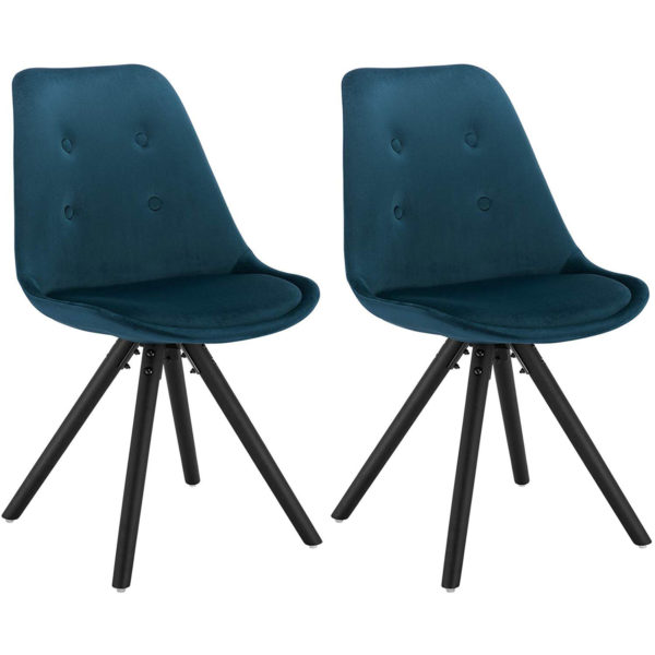 Стілець з оксамиту BH196 (Синій)Стілець з оксамиту BH196 (Синій)