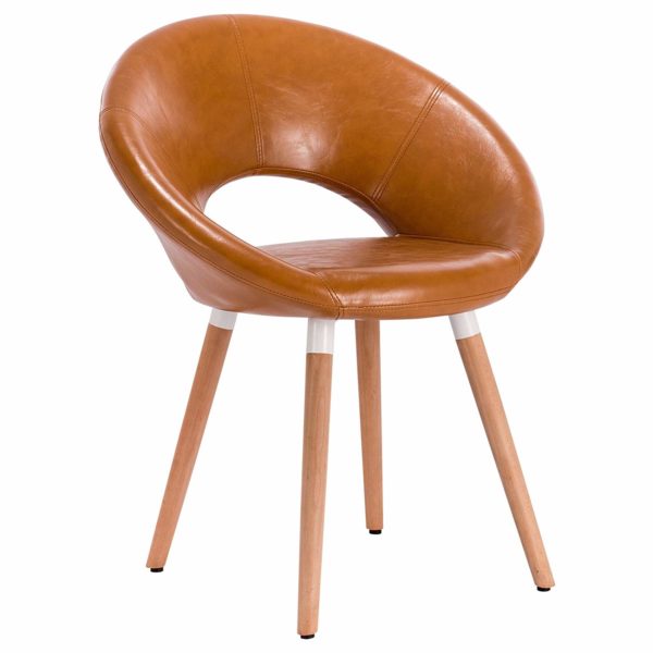 Стілець зі штучної шкіри BH71 (Коричневий)Стілець зі штучної шкіри BH71 (Коричневий)