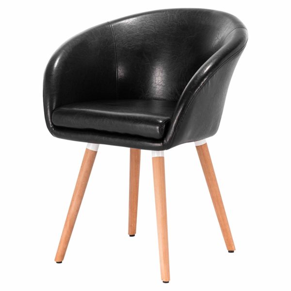 Стілець зі штучної шкіри BH73 (Чорний)Стілець зі штучної шкіри BH73 (Чорний)