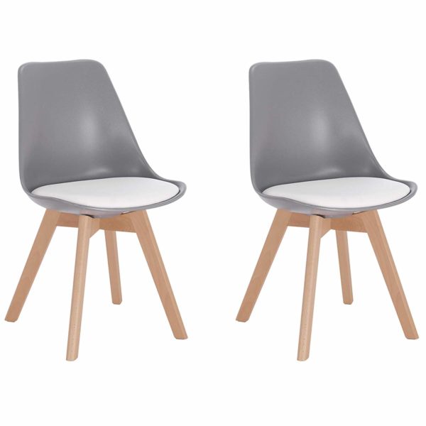 Стілець з масиву дерева BH97 (Сірий з білим)Стілець з масиву дерева BH97 (Сірий з білим)