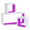 Набір з 3 настінних полиць RG9229 (Білий з фіолетовим 2)Набір з 3 настінних полиць RG9229 (Білий з фіолетовим 2)Набір з 3 настінних полиць RG9229 (Білий з фіолетовим 2)Набір з 3 настінних полиць RG9229 (Білий з фіолетовим 2)