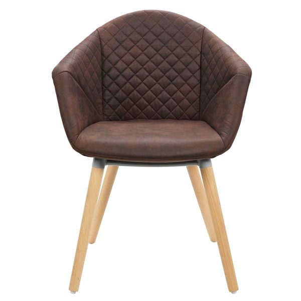 Стілець з античної шкіри BH89 (Коричневий)Стілець з античної шкіри BH89 (Коричневий)