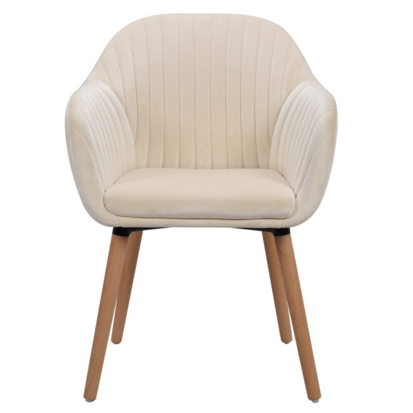 Стілець з оксамиту BH95 (Білий)Стілець з оксамиту BH95 (Білий)