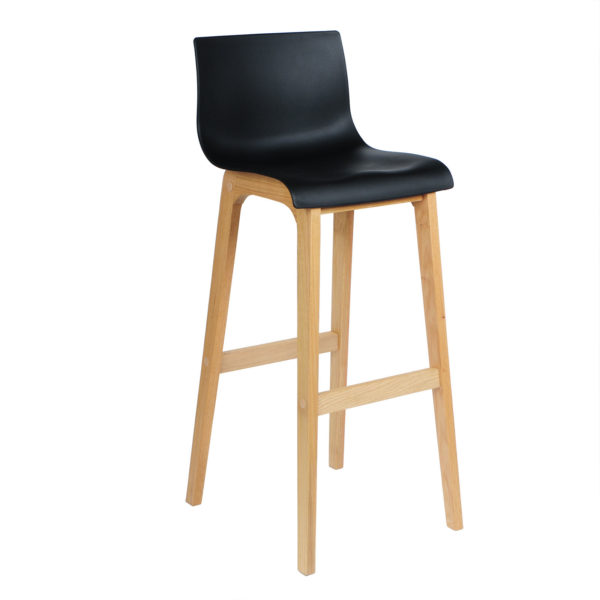 Стілець зі спинкою, дерев'яна рама BH47 (Чорний) Стілець зі спинкою, дерев'яна рама BH47 (Чорний)