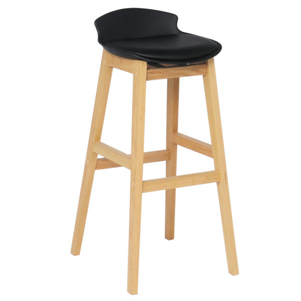 Стільці із пластику та дерева BH56 (Чорний) Стільці із пластику та дерева BH56 (Чорний)