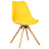 Стільці з дерев'яними ніжками BH52 (Жовтий) Стільці з дерев'яними ніжками BH52 (Жовтий)