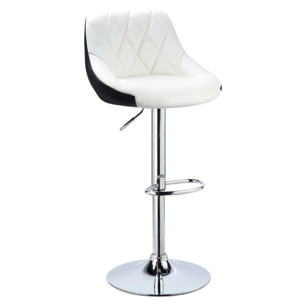 Барний стілець Berlin BS187 Білий з чорним