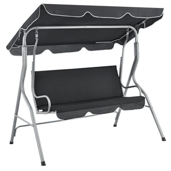 Гойдалка садова 3-х місна Cecina сірого кольору.