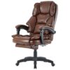 Офісне крісло м'яке з підставкою для ніг Trisens BS11 темно-коричневий Німеччина